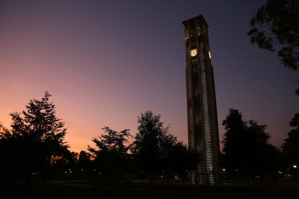 UCR Amber Night Tower